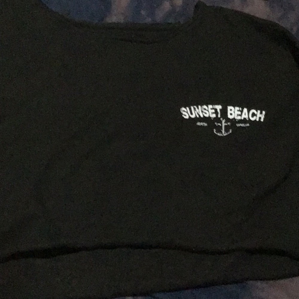 Sunset beach NC long sleeve crop top